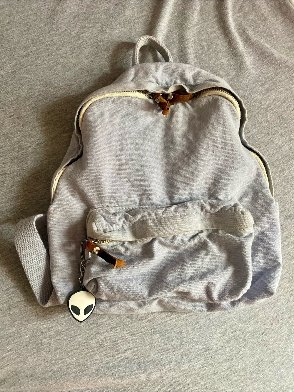 John Galt Light blue/purple Mini Backpack with Alien Charm Brandy Melville
